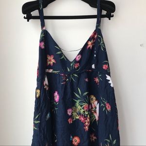 Pull&Bear Navy Blue Floral Dress